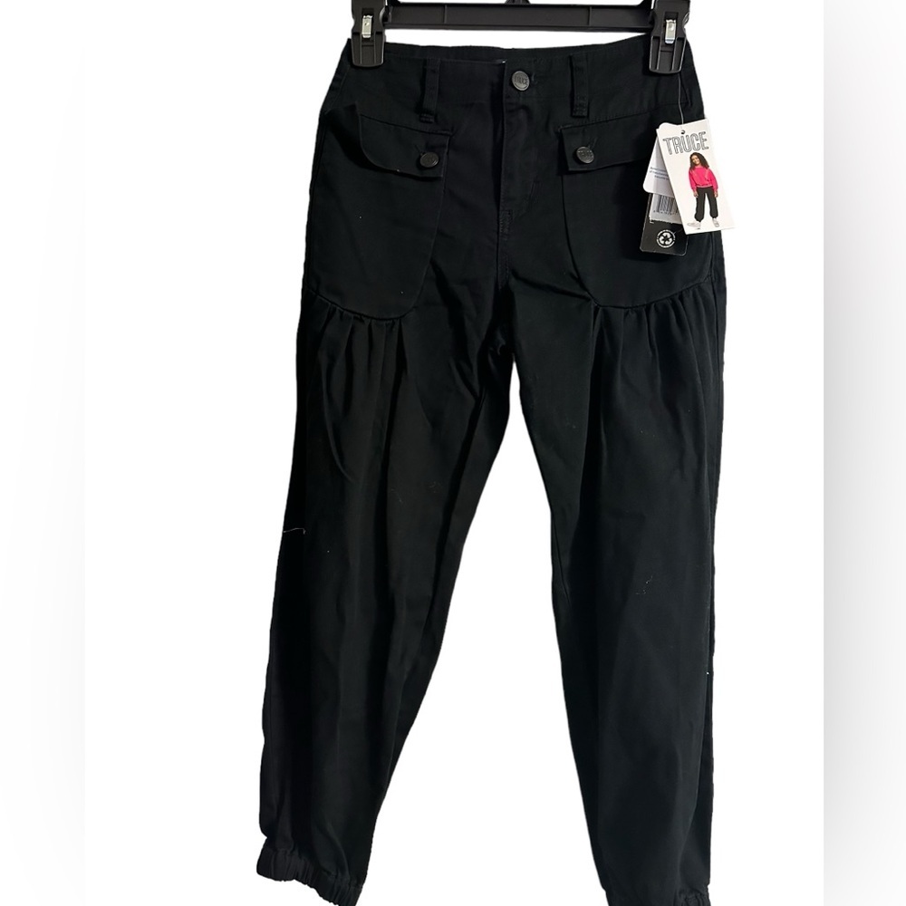 NWT Truce‎ Girls Size 8 Black Jogger Pocket Pants